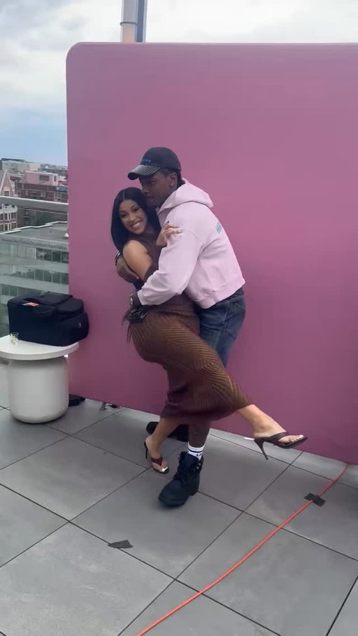 Stefon Diggs and Cardi B at the Diggs Deep Foundation’s Mother’s Day event today