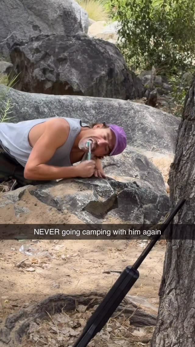 NEVER going camping with him again