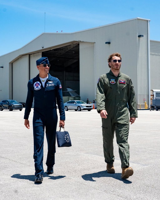 All I can say is WOW! What an incredible day and an honor to kick off this years Air Show! Thank you so much to the guys and girls of the @afthunderbirds for showing me the most amazing time ever! They are truly a special team… so impressive what they are able to do daily… true heroes!! Special shoutout to my pilot “Wrath”! An absolute LEGEND!! Also to everyone who bet on me to puke and blackout you LOST (I will admit the blackout part was close 😂) !! 9.5 Gs hit!! 🇺🇸 ✈️ #AMERICA250