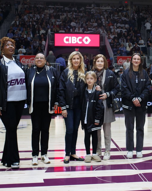 At our inaugural Opening Night presented by @cibc, we honoured eight iconic Day Ones, Canadian women who have helped pave the way for women’s basketball in Canada – champions whose impact spans generations, regions and communities. 

Jennifer Mathurin, Tammy Sutton‑Brown, Sylvia Sweeney, Lezlie States, Hayley Tait, Mitra Tshan, Christin Carmichael Greb and Kerry Carmichael have all made foundational impacts on women’s basketball, breaking barriers to ensure every woman or girl who wants to play the game has an opportunity.

CIBC Aventura VISA supports the journeys that brought us here, and made this night possible by joining these incredible women together at Opening Night.