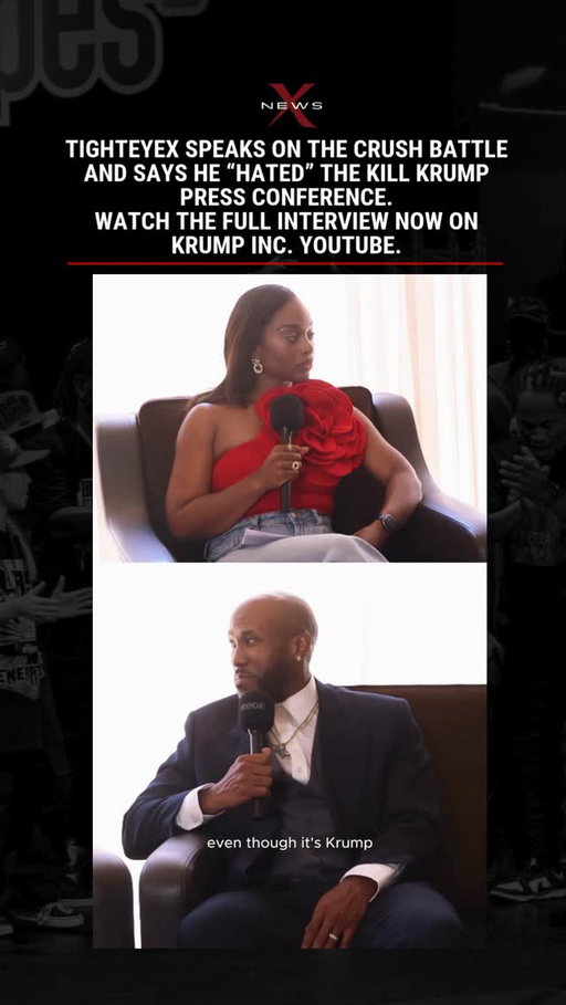 Tighteyex Speaks on the Crush Battle and Says He “Hated” the Kill Krump Press Conference.

Watch the full interview now on Krump Inc. YouTube.

🎥: @insageproduction 
#krump #explore #tighteyex #krumprevival #streetculture