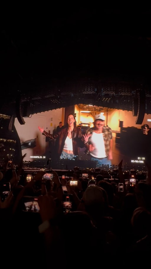 Caitlin Clark joined Morgan Wallen for the night 2 walk out in Indianapolis this weekend as part of the Still The Problem Tour. This gotta be one of the most iconic walk out moments yet thoughts? #countrymusic #caitlinclark #tickpick #morganwallen
