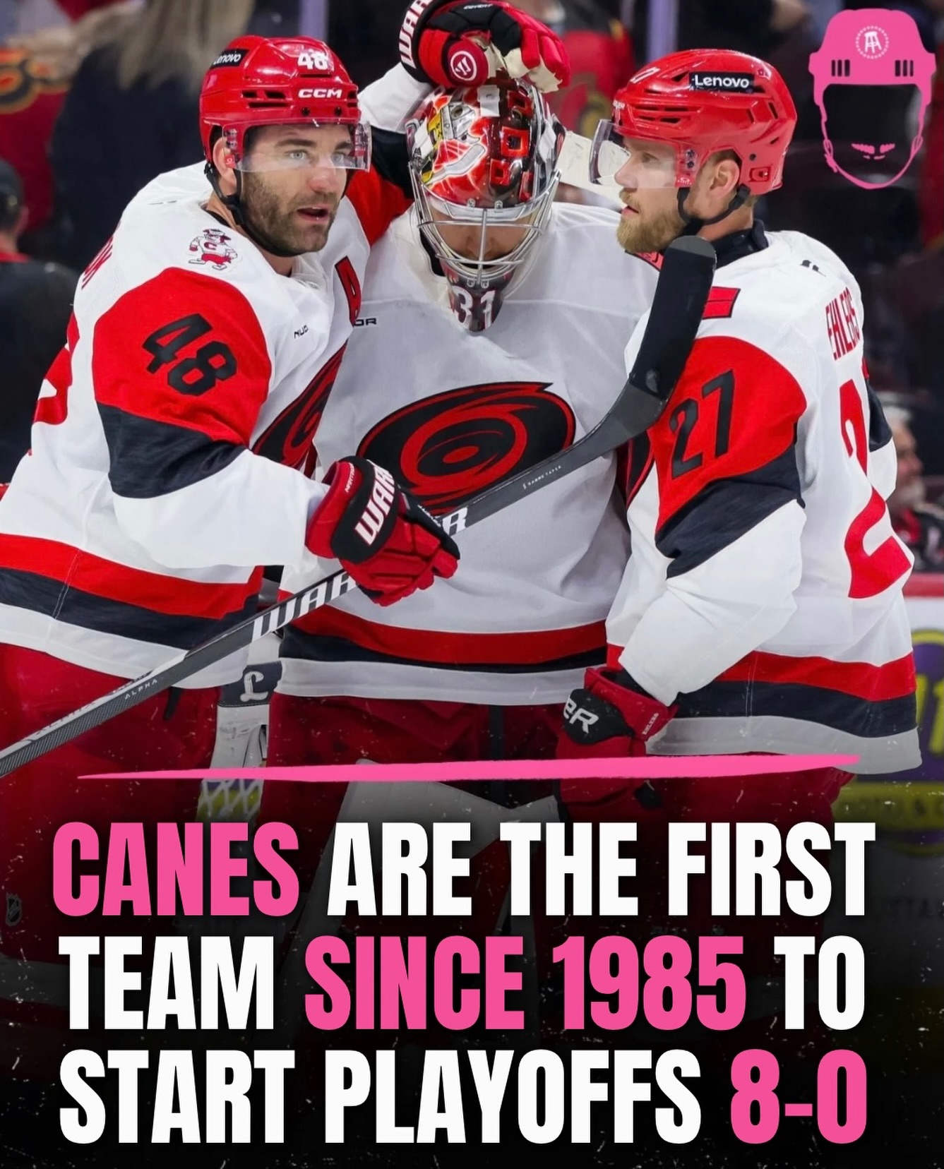 CAROLINA IS HEADING TO THE CONFERENCE FINALS WITH A PERFECT 8-0 RECORD 🧹 🔥