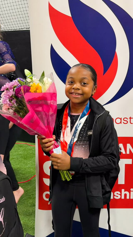 Xcel Silver State Championship 2026 🔥🔥. Cheers to Milan’s first ten months in gymnastics. So proud of our girl for making it all the way to states. Can ya’ll believe this is her first year? I mean ZERO experience prior to this ❤️❤️