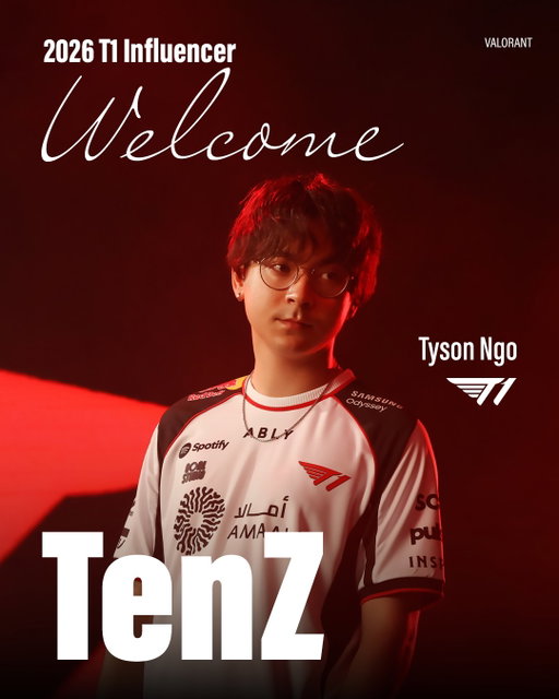 "Legends are made when the best stand together."

We are proud to announce that the world-renowned VALORANT icon, Tyson 'TenZ' Ngo, will be joining T1 as an influencer.

그 이름만으로도 전 세계 팬들을 열광케 했던 VALORANT의 황제 Tyson 'TenZ' Ngo가 T1의 인플루언서로서 여러분과 함께합니다.

#T1VALORANT #TenZ