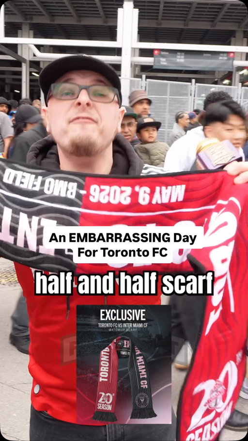 Half and half scarves SOLD BY THE TEAM, a horrific performance, Messi fans taking over BMO Field... This is an incredibly low point for Toronto FC and their fans. 

#tfc #torontofc #mls #messi #intermiami