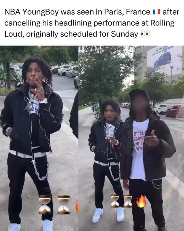 #NBAYoungboy was seen in Paris, France 🇫🇷 after cancelling his headlineing performance at rolling loud, that was originally scheduled for today‼️

#explore #viral #explorepage #hiphopnews