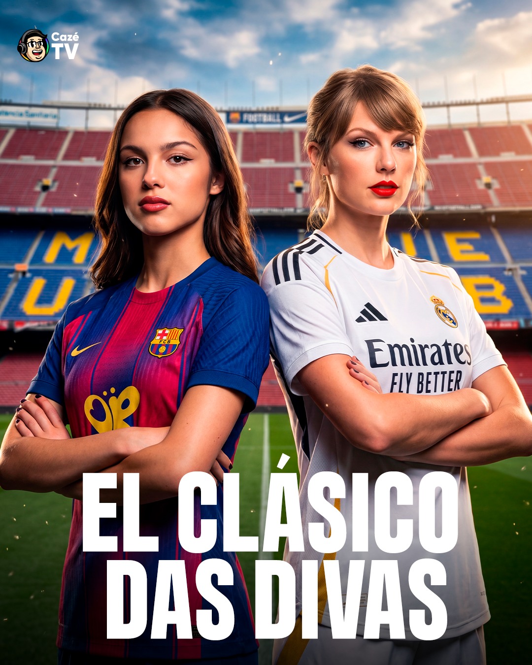 HOJE TEM EL CLÁSSICO E O BARCELONA VAI JOGAR COM A CAMISA DA OLIVIA RODRIGO, PODENDO SE SAGRAR CAMPEÃO 🔴🔵 JÁ O REAL MADRID VAI PRA CAMPO COM A AURA DA TAYLOR SWIFT!!! ⚪👑 QUEM SERÁ QUE LEVA A MELHOR NESSA???

#CoberturaCazéTV #IA #caztv03