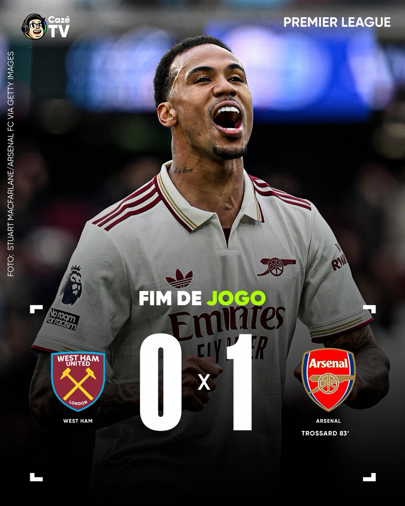 HAJA CORAÇÃO, AMIGO... 😱

 O Arsenal arrancou os três pontos no finalzinho do jogo contra o West Ham! Com direito a gol de empate anulado pelo VAR aos 98 MINUTOS! 

 #Arsenal #PremierLeague #CoberturaCazéTV #cztv28