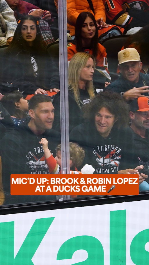Listen to Robin (@gustogummi88) and Brook (@brookiethewookie11) Lopez mic'd up at the @anaheimducks #StanleyCup Playoffs game! 🦆
