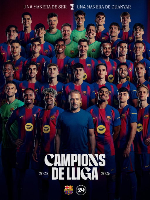 CAMPIONS 🏆
No és només una Lliga.
És història. 💙❤️