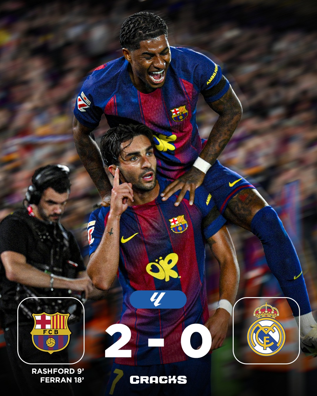 ➟ 𝙁𝙄𝙉𝘼𝙇 | Barcelona 2-0 Real Madrid

𝐁𝐀𝐑𝐂𝐀 𝐄𝐒 𝐂𝐀𝐌𝐏𝐄𝐎́𝐍 𝐃𝐄 𝐋𝐀 𝐋𝐈𝐆𝐀.

Jornada 35 🗓 | La Liga 🇪🇸
