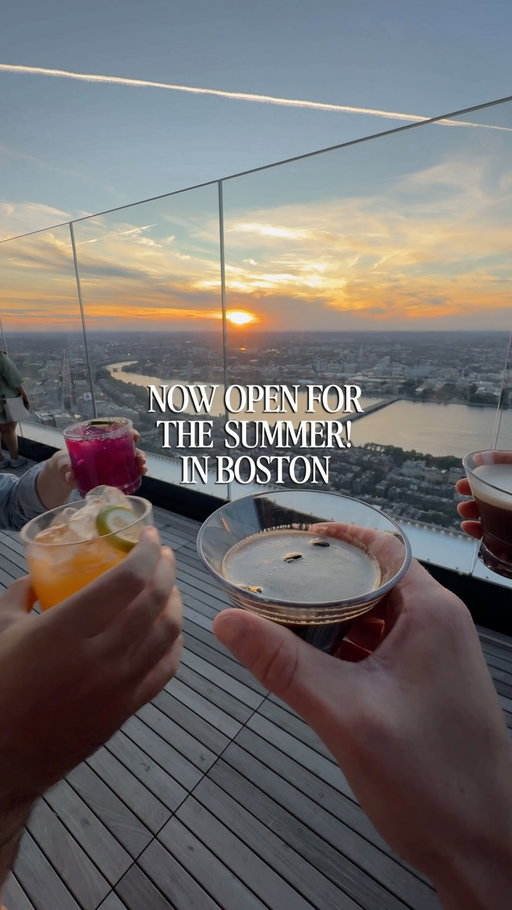 NOW OPEN FOR THE SUMMER! Stratus, the bar at the top of @pruboston at @view_boston is now open for the summer everyday 3pm-10pm! 

📍 800 Boylston St. Floor 51, Boston, MA 02199