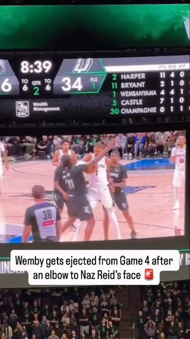 Victor Wembanyama received a Flagrant 2 and was ejected from tonight’s game.
[via buttasports/X]