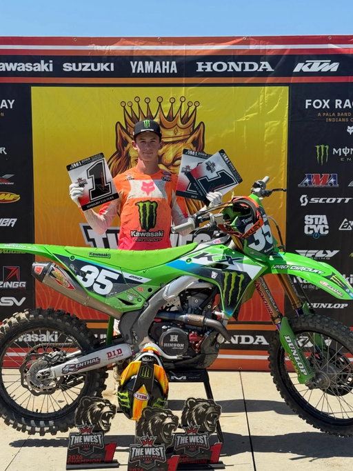 King of the west! 👑

Great weekend of racing won 3 titles and had fun,
Onto regionals. 

250 B p1 
sb2 p1
250 b/c open p1

Thank you 
@racekawasaki @ryanholliday
@tk_tyler_keefe  @thefamilie_
@broctickle @tickleperformance

@teamgreen_kawasaki
@procircuit78
@ljb061 
@ryanvillopoto
@monsterarmy @nikambriz @schalkoff
@foxmoto @alipps194 @matttmora
@bellhelmets @dannyminney
@ridedunlop @robfox10
@oakleymotorsports @acain101
@renthal_moto @paulperebijnos
@throttle_syndicate
@hinsonracing
@didchain
@_xtrig_
@ethika @johnnylouch 
@calebtennant
@rynopower
@asterisk_usa
@mikebeier_asterisk
@iamspecialized @curtiskeene
@maximausa @dogger89
@matrixconcepts
@hinsonracing
@acerbisusa
@toyota_of_redlands @toyotaredlandsmotoraports
@worksconnection
@ogio_powersports @ogio @plo_80
@cmykpnt @npappas35
@amychristine_p @ornelas100
@motosportinc 
@dubyausa
@apdesignsusa
@racetechtitanium
@vpracingfuels
@techtouchusa @technicaltouchracing
@twin_air
@arclevers  @KawasakiUSA
@pcraceteam  @teamgreen_kawasaki
AZ39forever💚