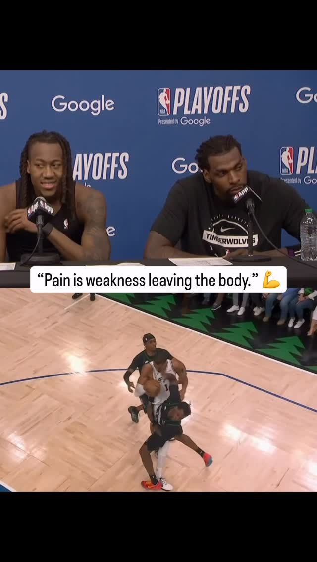 Naz Reid on the elbow he took from Wemby in Game 4 vs. the Spurs.