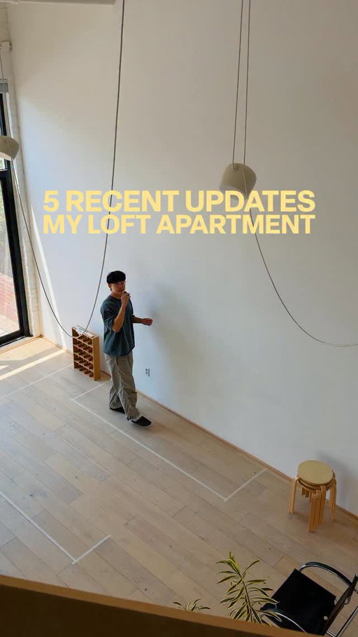 the loft is slowly but surely getting furnished! still carefully deciding on some pieces ✍🏻

the usm haller going upstairs was the move, didn’t wanna have to buy another credenza 

#loft #apartment #interiordesign