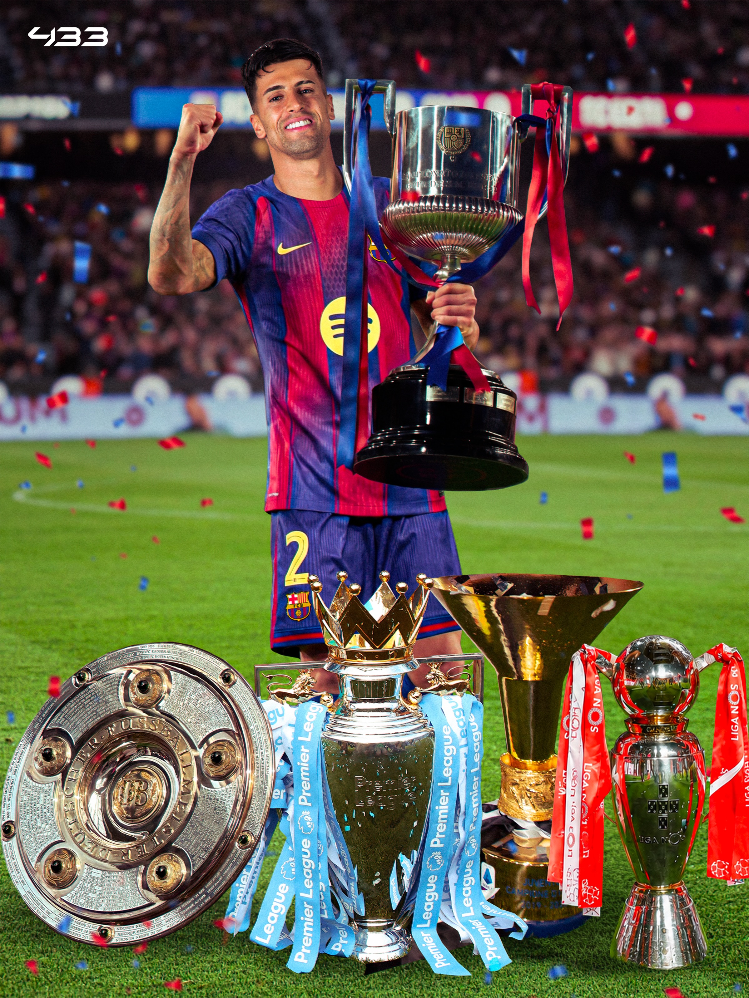𝐂𝐀𝐍𝐂𝐄𝐋𝐎 𝐋𝐎𝐕𝐄𝐒 𝐖𝐈𝐍𝐍𝐈𝐍𝐆 𝐓𝐎𝐏 𝟓 𝐋𝐄𝐀𝐆𝐔𝐄𝐒 😍

He has now won a title in 𝑭𝑰𝑽𝑬 𝑫𝑰𝑭𝑭𝑬𝑹𝑬𝑵𝑻 top 5 leagues 😳

🇪🇸 La Liga – 🏆
🏴󠁧󠁢󠁥󠁮󠁧󠁿 Premier League – 🏆🏆🏆
🇮🇹 Serie A – 🏆
🇩🇪 Bundesliga – 🏆
🇵🇹 Liga Portugal – 🏆*

Back then, when he won it with Benfica, Liga Portugal was considered a top 5 league.*

Collecting trophies for fun 😎