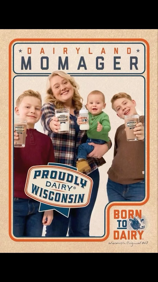 Meet the Dairyland Momager! 💐💕

The Momager runs the household, the herd, and the 4-H club like a pro. She’s the real power source behind every dairy farm — running on heart, humor, and a touch of chaos.

Support Wisconsin Originals like #67 by looking for the Proudly Wisconsin badge. Drink milk. Eat cheese. Load up on butter and ice cream!

Meet more Wisconsin Originals who were Born to Dairy at www.BornToDairy.com

Powered by Dairy Farmers of Wisconsin.

#BornToDairy #BeLikeAFarmer #AmericasDairyland