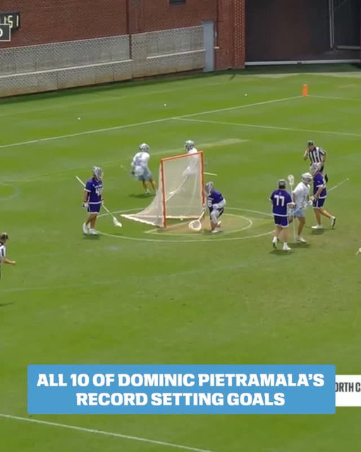 Pietramala scored 10 goals vs. UAlbany to break the NCAA D-I Lacrosse tournament goals record 😤