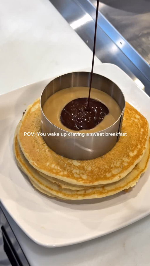 Woke up and decided I needed the biggest pancake stack #freewill 
🥞 #stackedpancakehouse #breakfast