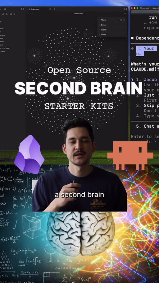 Build a second brain w/ Obsidian + Claude Code

Two open source starter kits worth checking out 👇 

ballred/obsidian-claude-pkm (1.4k stars)
- goal-based with AI accountability 

heyitsnoah/claudesidian (2.3k stars)
- One built on the classic PARA method

Have you built a second brain yet? 🧠