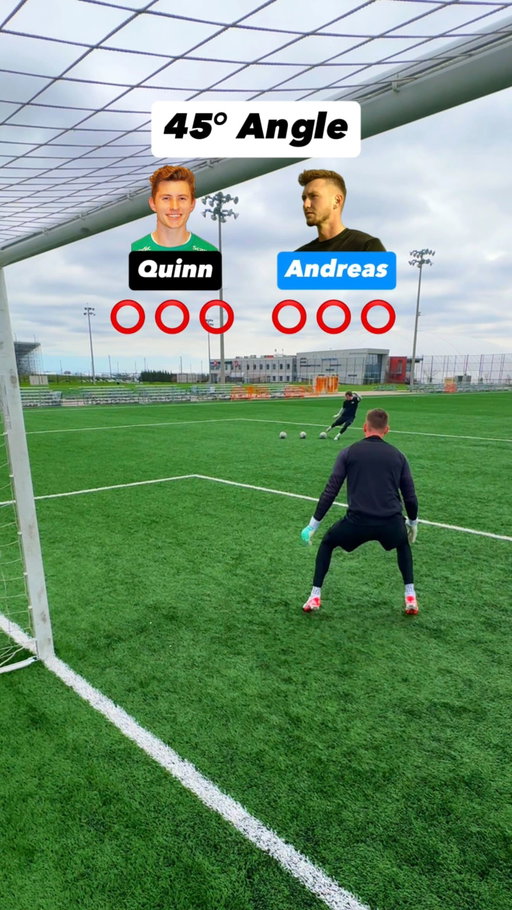How many would YOU save? 🤯🔥

Challenging @drethegk in this angled shooting battle 🎯 

#goalkeeper #gk #goalkeepertraining #soccer #football