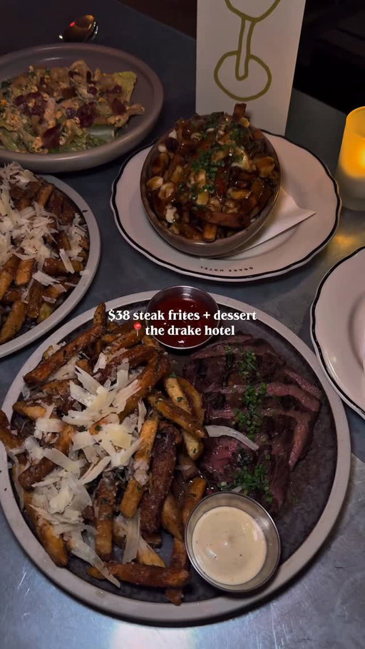 @thedrakehotel prime cut mondays + dessert for only $38😍

*sides are extra*

#todotoronto #torontofoodie #steakdinner #cheap #deal
