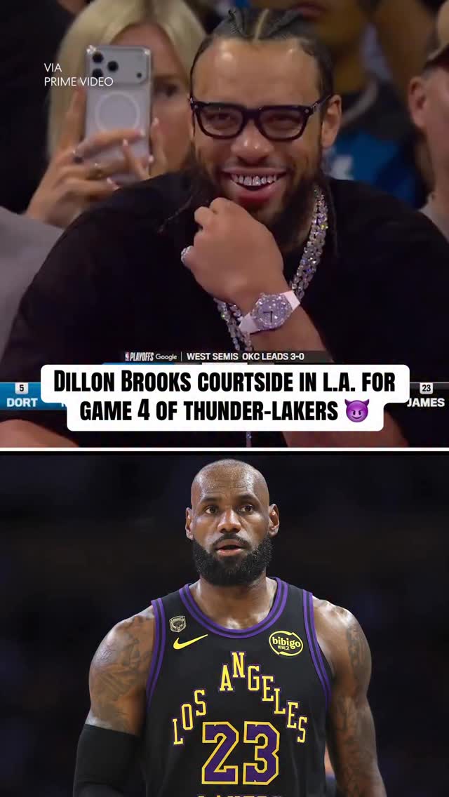Dillon Brooks still a menace even when he’s not playing 😭
