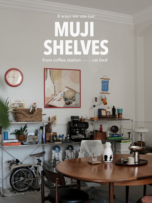 A home is never really arranged once.

These MUJI SUS shelves started as storage, then somehow became a coffee corner, a small gallery, a bike station, and Cakie & Puffy’s favourite place to stay same eye level as human 🐈

We just kept living with it, moving things around, and changing the display with the seasons.

That’s probably why modular furniture works so well in a rental, the room can change, even when the walls can’t.

Save this if you’re planning your next shelf reset 🗄️

#MUJIHome #SmallSpaceDesign #shelfiestyling 
#mujieurope #organizationhacks