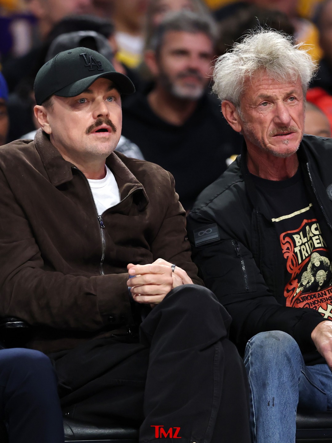 Leonardo DiCaprio, Sean Penn, Usher, Jessica Alba, and more attend Game Four of the NBA Western Conference Playoffs between the Los Angeles Lakers and the Oklahoma City Thunder at Crypto.com Arena 🏀🏆

📸: Getty