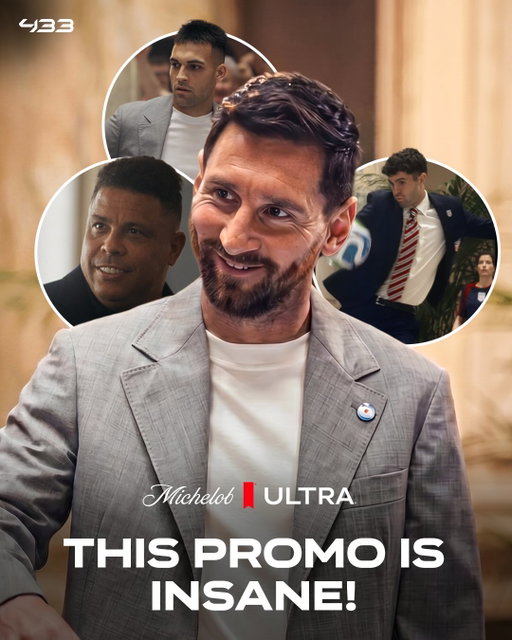 𝐌𝐞𝐬𝐬𝐢 🇦🇷 𝐯𝐬 𝐏𝐮𝐥𝐢𝐬𝐢𝐜 🇺🇸 𝐢𝐧 𝐚 𝐡𝐨𝐭𝐞𝐥 𝐥𝐨𝐛𝐛𝐲 feat. Billy Bob Thornton, R9, Alex Morgan, and MUCH MORE 🤯

Watch THE SUPERIOR MATCH by
@michelobultra 🔥🍿