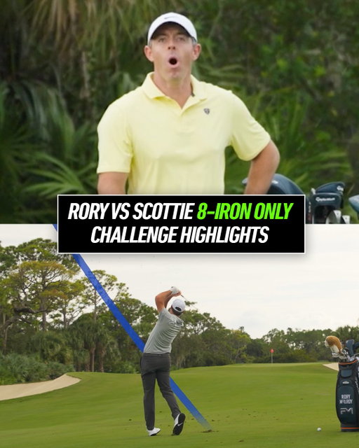 A true test of 8‑iron control…and plenty of ridiculous shots along the way. @scottie.scheffler vs. @rorymcilroy square off using only 8-irons on the latest installment of Irons Scheff! Hit the link in bio to watch the full video. #TeamTaylorMade