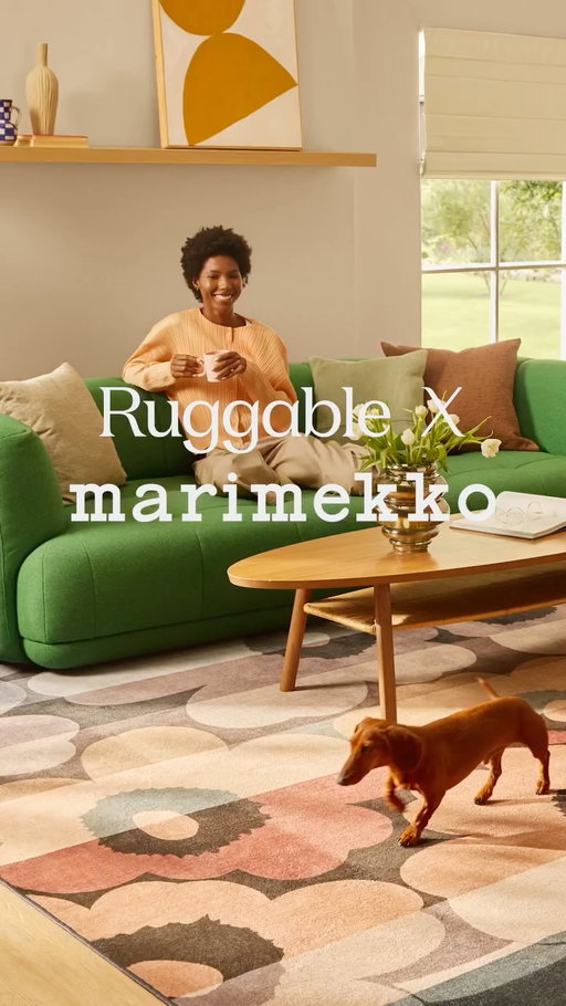 Bold prints. Joyful florals. The kind of rugs that make you want to host a dinner party AND a tea party AND a craft night. New: Ruggable x Marimekko. 🌸