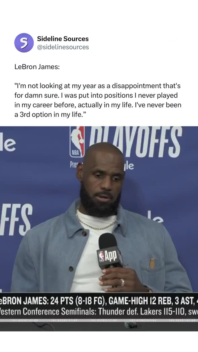 LeBron James just had another great season at 41 years old, playing the third option. You hate to see it end like this, but LBJ deserves his flowers. 👏💪