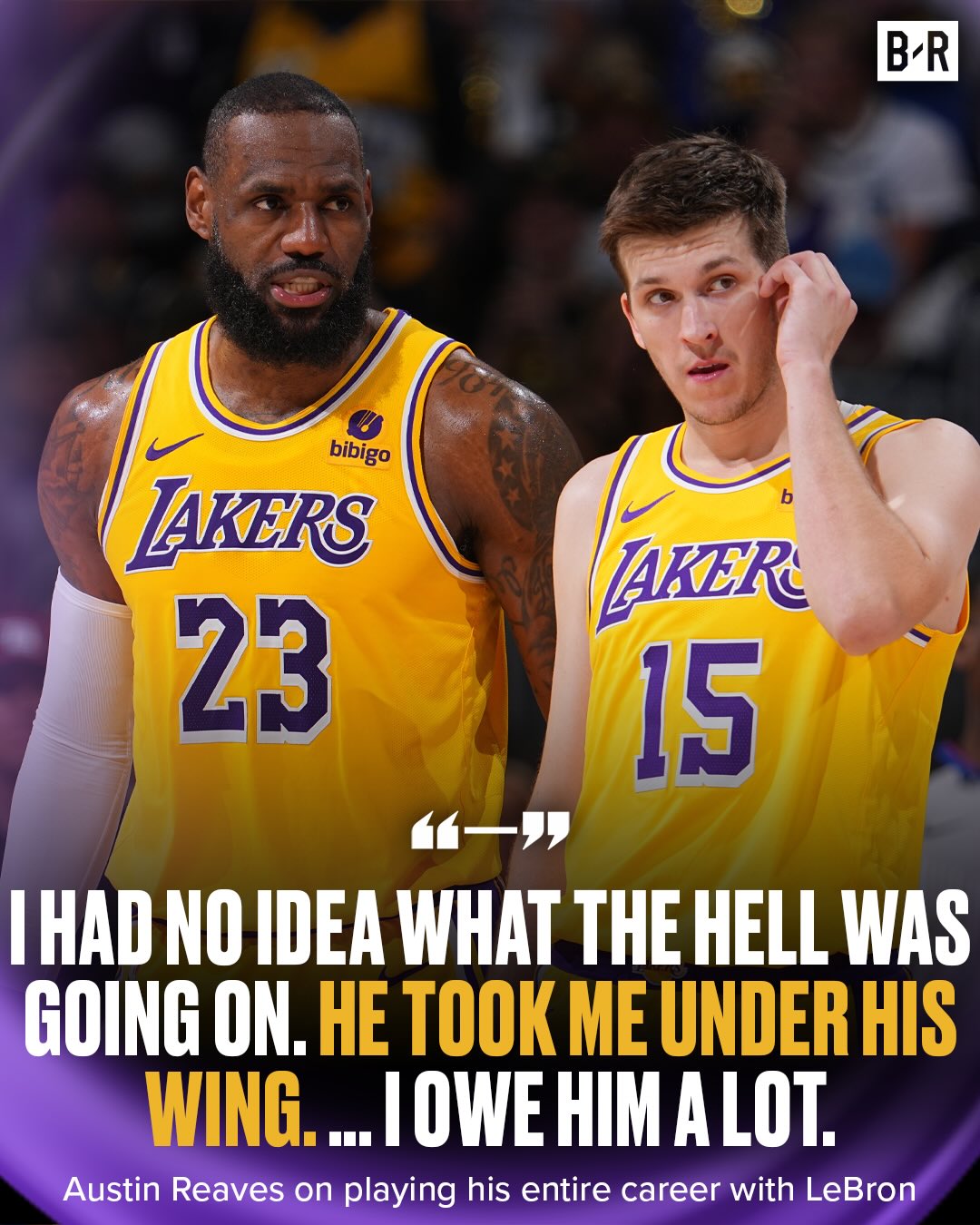 Austin Reaves reflects on he and LeBron’s friendship after what might have been their final game together 💜💛

(via @spectrumsportsnet)