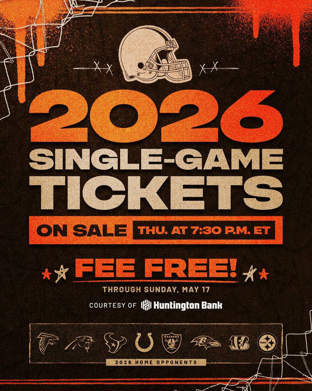 Schedule release is almost here, and we're bringing you fee free tickets for the first 72 hours! When our schedule and tickets drop, you'll be able to grab yours without any extra fees for a limited time courtesy of @huntingtonbank