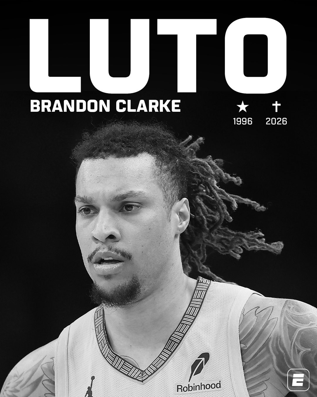 LUTO! ⚫ 

Brandon Clarke, jogador dos Memphis faleceu aos 29 anos. O clube emitiu uma nota em suas redes sociais.

#NBAnaESPN #Luto
