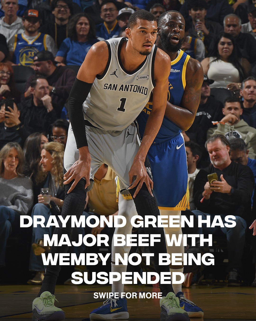 Draymond Green is the latest notable name to discuss the lack of consequences for Wemby's elbow to Naz Reid. Wemby is ACTIVE for Game 5, and with that, the Spurs are 10-point favorites vs. Minnesota at @fanaticssportsbook (odds/lines subject to change).

We know Dray is well-versed in the NBA's disciplinary process. Does Green's experience give him grounds to speak on the matter, or should he keep it pushin?

(Photos via @GettyImages)