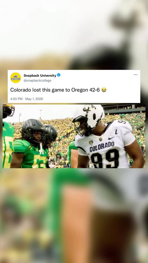 Throwback to when Oregon put Colorado in their place 😂😭

In 2023, the hype train for Deion Sanders’ Colorado Buffaloes rolled into Autzen Stadium for a showdown with the No. 10 Oregon Ducks, but the visitors’ pregame bravado quickly turned into a cautionary tale of overconfidence. Colorado players were trash-talking aggressively and showing visible disrespect by stepping on Oregon’s logo. 

The Ducks responded with ruthless efficiency on the field, as Bo Nix orchestrated a dominant performance with four touchdowns, steamrolling the Buffaloes in a lopsided 42-6 blowout that exposed the gap in talent and execution. 

Oregon even released a cinematic recap video afterward, gleefully highlighting the visitors’ smack talk as the perfect soundtrack to their decisive victory, effectively silencing the “Prime Time” narrative for at least that night.​​​​​​​​​​​​​​​​​​​​​​​​​​​​​​​​​​​​​​​​​​​​​​​​​​

#cfb #oregonducks #deionsanders #funny #fyp
