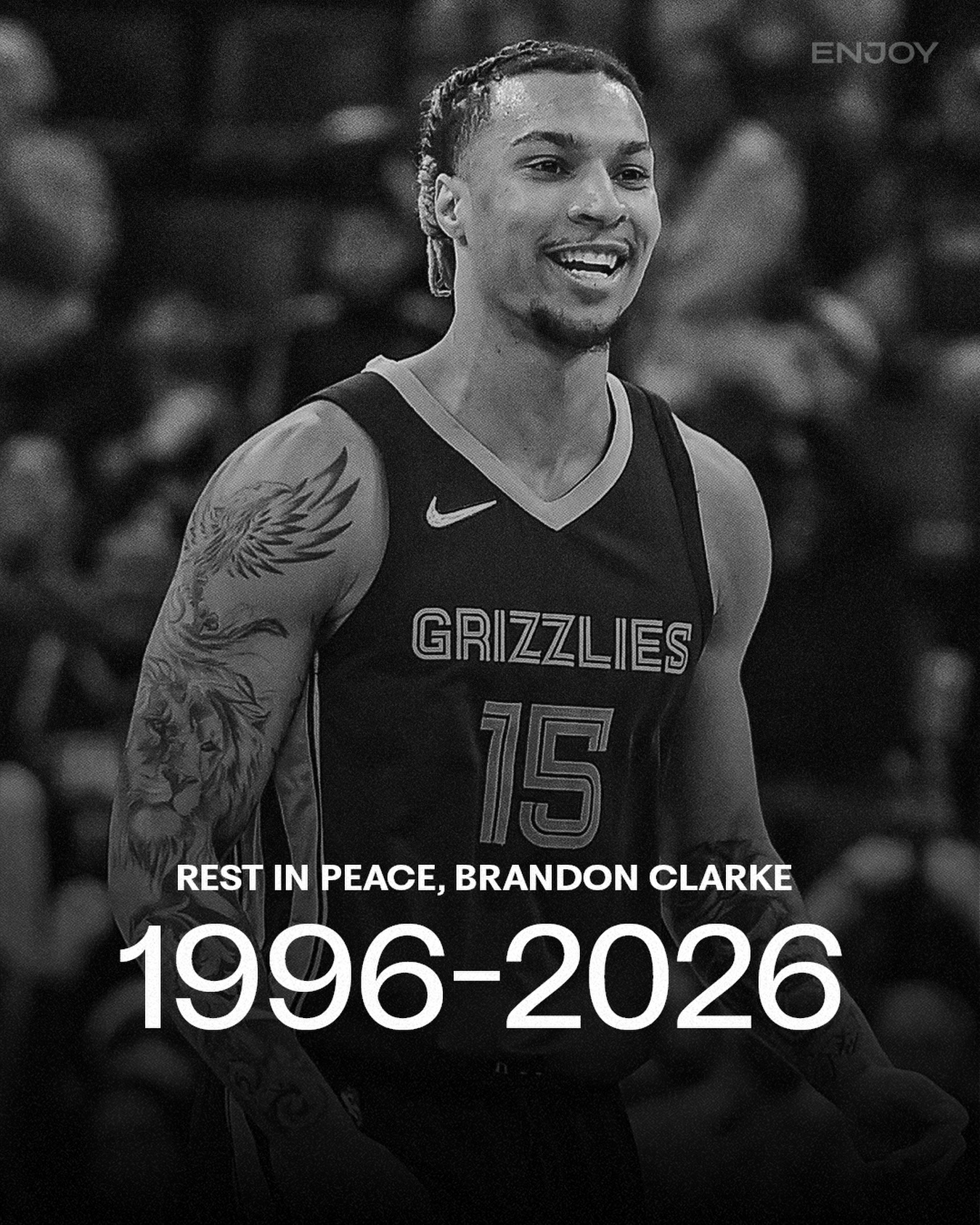 RIP to Brandon Clarke 🙏 

Our thoughts and prayers go out to Brandon’s family, friends, and teammates during this time.