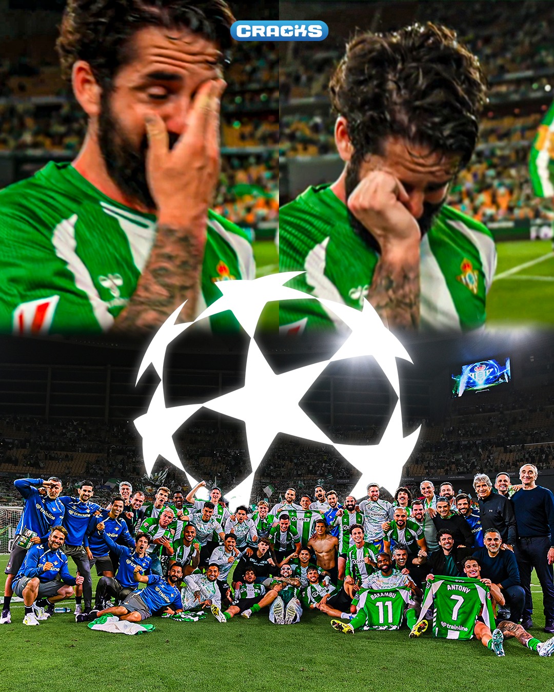 💚🏆 BETIS VUELVE A CHAMPIONS… E ISCO TAMBIÉN

✨ Después de 21 años de espera, Betis clasificó nuevamente a la UEFA Champions League.

🥹 Y lo hizo de la mano de un Isco Alarcón que pasó de estar sin equipo y pensar en el retiro, a volver a la élite como capitán y figura del club verdiblanco.

💫 La magia regresó y EUROBETIS está de vuelta.