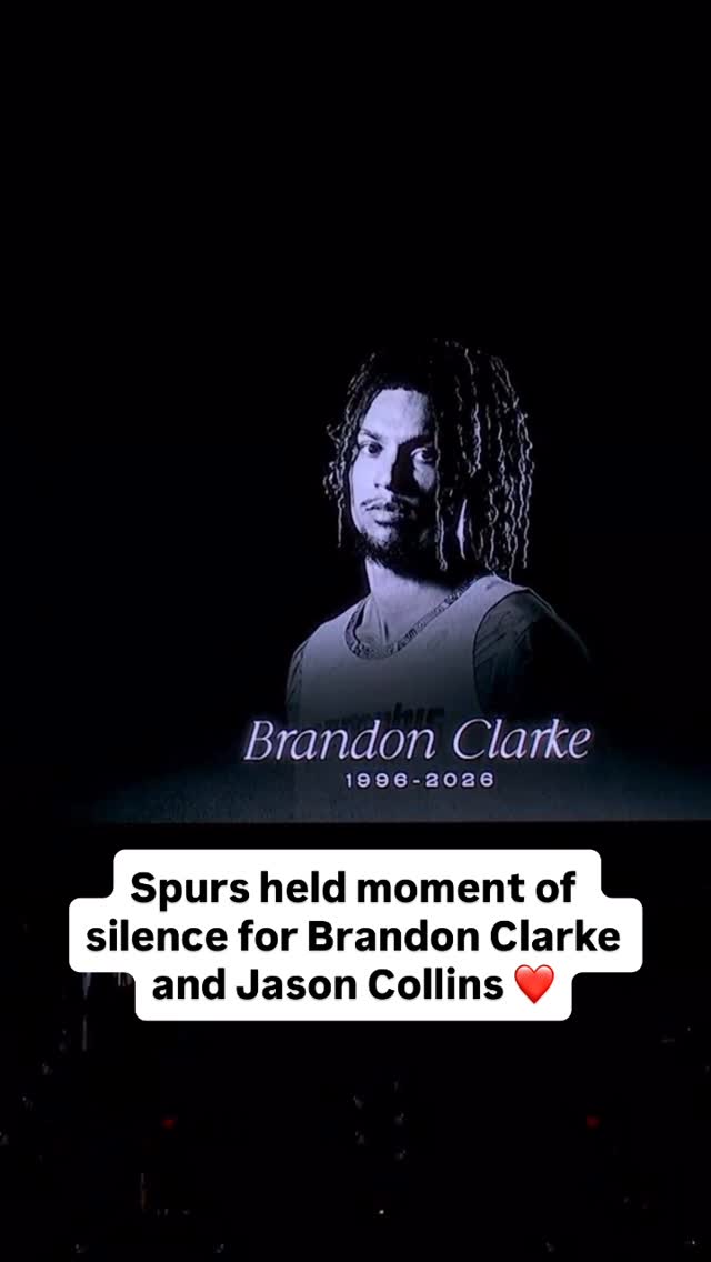 The Spurs held a moment of silence for Brandon Clarke and Jason Collins, who both passed away today.