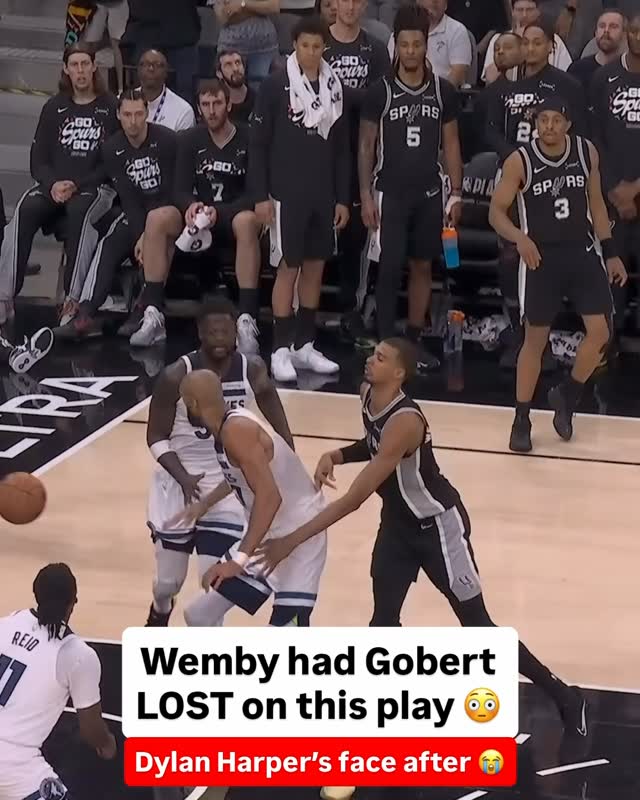 Wemby had Gobert looking all around 😭🔥

Dylan Harper approved 🤣