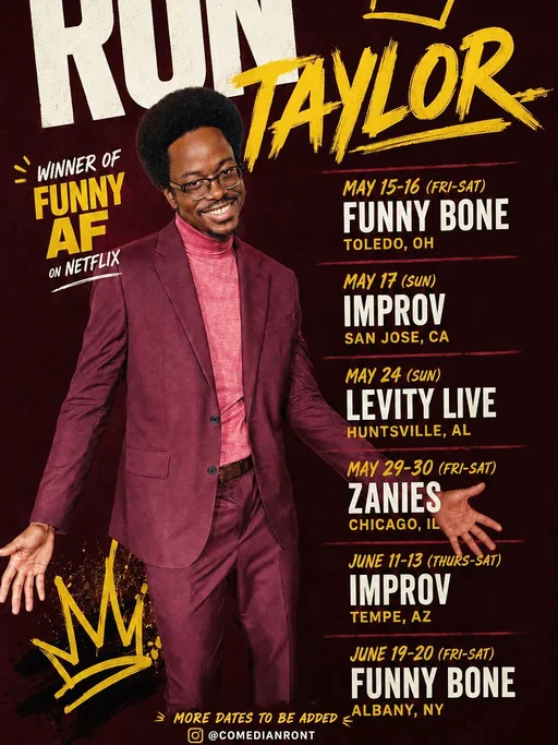 More dates definitely coming soon! 

#Funnyafwithkevinhart
#NetflixFunnyAF
#RonTaylor
#comedianront