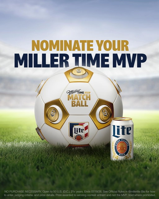 Not all MVPs play on the pitch.
 
Drop a comment to nominate the MVP of your crew and how they make game day unforgettable. You could win a Miller Time MVP Matchball; the first-ever soccer ball made for a 12-pack of Miller Lite. Because, for the MVP’s, Miller Time is on U.S.