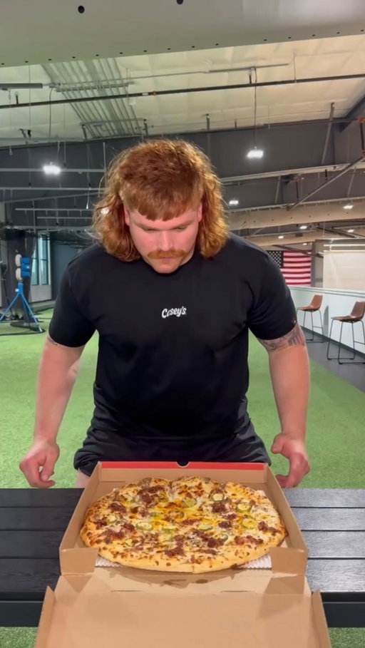 RUN and get yourself a Bacon Cheeseburger Pizza at @caseys