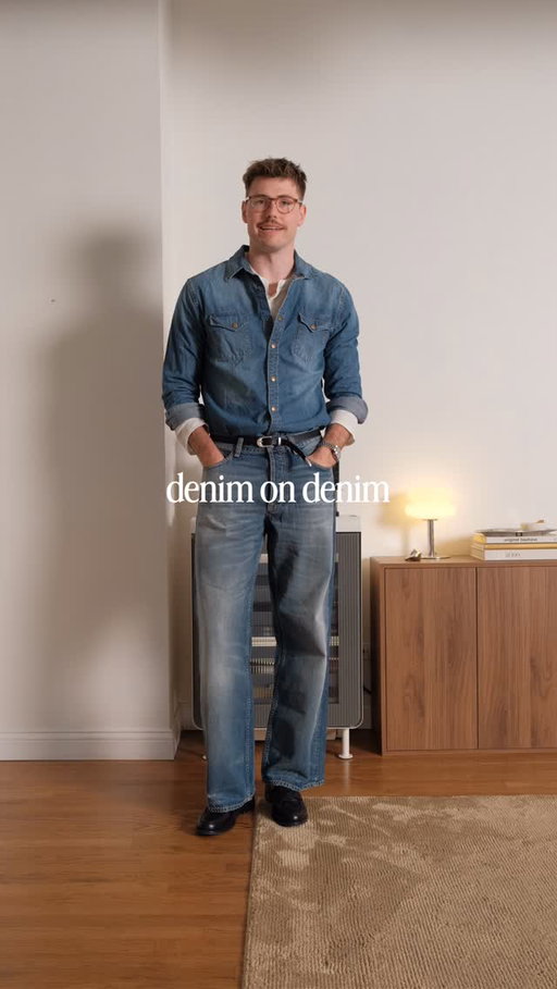 i always thought when wearing denim on denim that it had to be a perfect match. when i started to accept that it didn’t have to be the fits started to look better 
.
#denim #denimondenim #menswear #ootd #canadiantuxedo