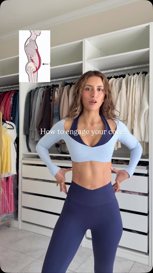 How to learn to engage your core girls!! I swear you will notice the biggest difference when you start using your core properly, & it will prevent “doming” or that “bread loaf” look in your stomach :) #abs #deepcore #coreengagement #wellnesstips #pilatescore