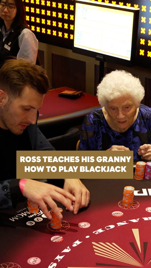 @rosssmith teaches his Granny how to play blackjack during their attempt at the Live from Park MGM Challenge with play chips 👵🏻🎰

DM us for a spot 👀

21+ Always use your GameSense. Gambling Problem? Call 1-800-GAMBLER